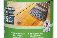 Vodou riediteľný impregnačný základný náter na drevo HORNBACH sa hodí na terasy, štíty, záhradné domčeky, fasády i strešné podhľady; chráni drevo proti modraniu a hubám; čas schnutia je 24 hodín, výdatnosť 4,5 m2/l (HORNBACH)