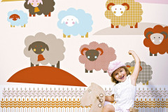 Obrazová tapeta Sheep, 0,53 x 10,05 m, Lavmi, cena 51,40 eur, www.lavmi.sk