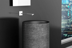 Exkluzívny model solitérneho umývadla Tommy z antracitového skla (Glass dizajn)