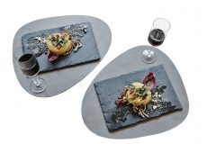 Prestieranie z recyklovanej kože a servírovanie na doskách z bridlice ohromí každú návštevu