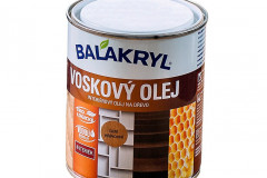 Pripravte si plochý štetec, brúsnu hubku, paličku na miešanie a samozrejme farby: voskový olej na drevo a farbu na kov 2v1, prípadne aj univerzálnu farbu na kovovú nohu stola
