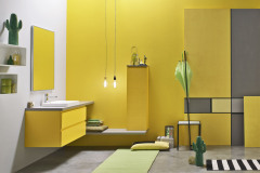 Umývadlo z kolekcie E. Ly (Arco), lakovaná MDF doska a drevo, 50 x 95 x 45 cm, www.arcomgroup.com