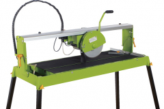 Rezačka obkladu a dlažby Zipper FS250 s ochranou pred preťažením, ponorným čerpadlom a vaňou na vodu, otočná od 0° do 45°, s funkciou šikmého rezu;  cena 385 € (HORNBACH)