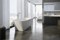 Solitérnu vaňu, ktorá lahodí oku, môžete umiestniť aj do spálne alebo tam, kde je kúpeľňa so spálňou voľne prepojená. Solo je atraktívny ergonomicky tvarovaný model z liateho akrylátu od českej značky RAVAK, ktorý získal rad ocenení za dizajn. Má rozmery 178 x 80 cm, hmotnosť 67 kg