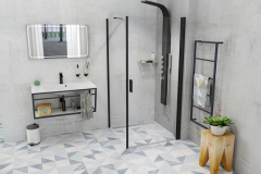 Čierna elegancia je „in“. Subtílne, ale výrazné čierne profily vyniknú v kontraste s jednoduchými bielymi či svetlými obkladmi a dodajú kúpeľni zaujímavý industriálny ráz (SAPHO)