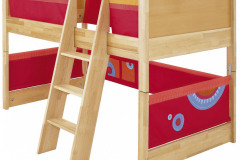 Dizajnová posteľ nemeckej firmy Haba s priestorom na hranie z kvalitného bukového masívu sa pridaním striešky zmení na domček, cena 1 117,23 eur, www.babymall.sk