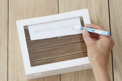 6. na sklo napíšte nápis